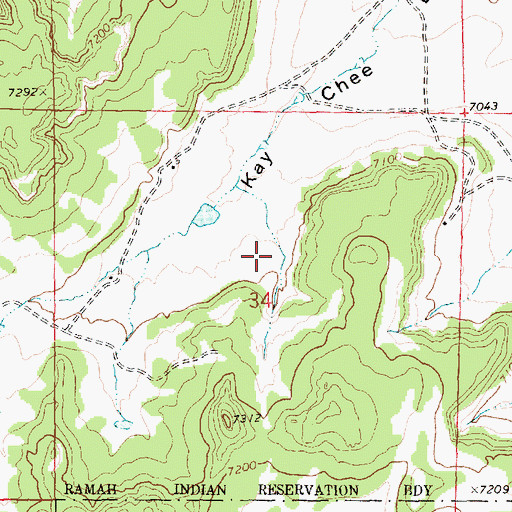 Topographic Map of 104 Cubero-Seama Interchange, NM