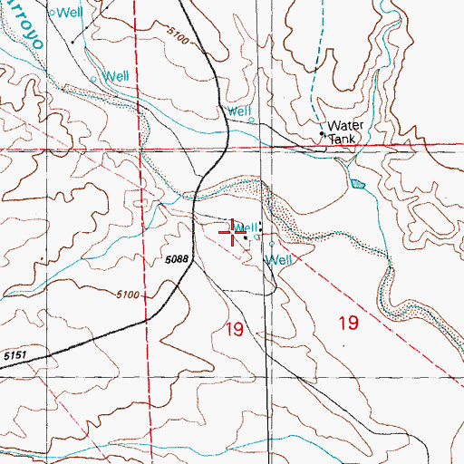 Topographic Map of Stark, NM