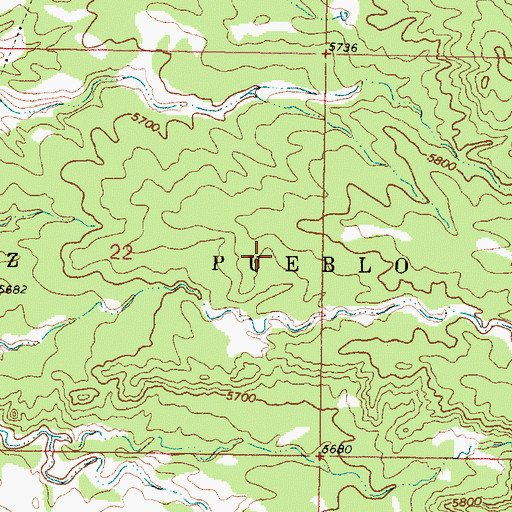 Topographic Map of Jemez Pueblo Community Library, NM