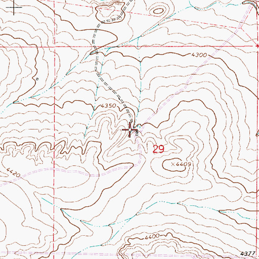 Topographic Map of 10077 Water Well, NM