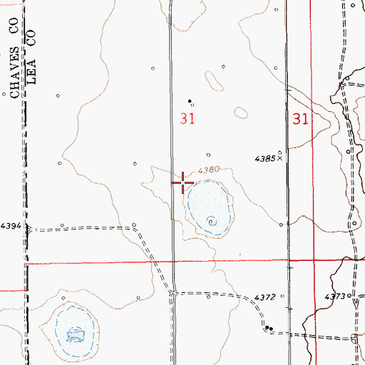 Topographic Map of 10736 Water Well, NM