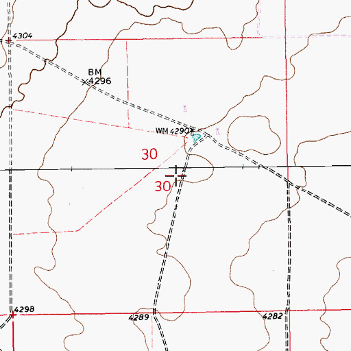 Topographic Map of 10749 Water Well, NM