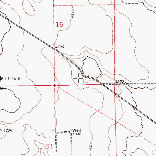 Topographic Map of 10936 Water Well, NM
