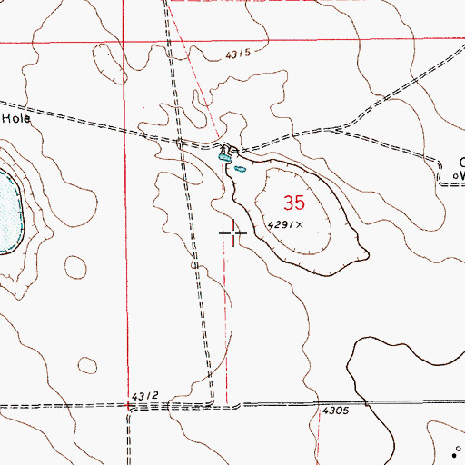Topographic Map of 10943 Water Well, NM