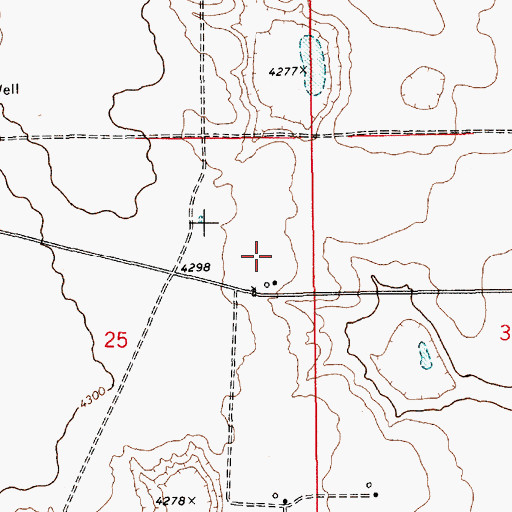 Topographic Map of 10025 Water Well, NM