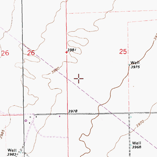 Topographic Map of 10060 Water Well, NM