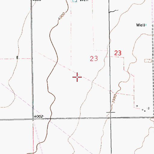 Topographic Map of 10059 Water Well, NM