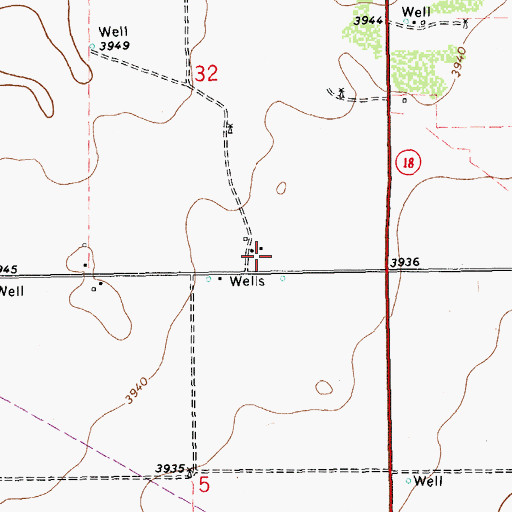 Topographic Map of 10116 Water Well, NM