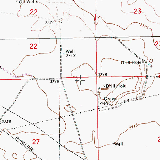 Topographic Map of 10155 Water Well, NM