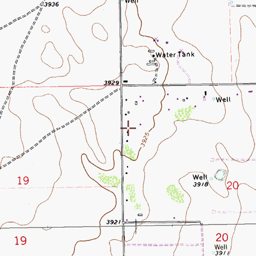 Topographic Map of 10125 Water Well, NM