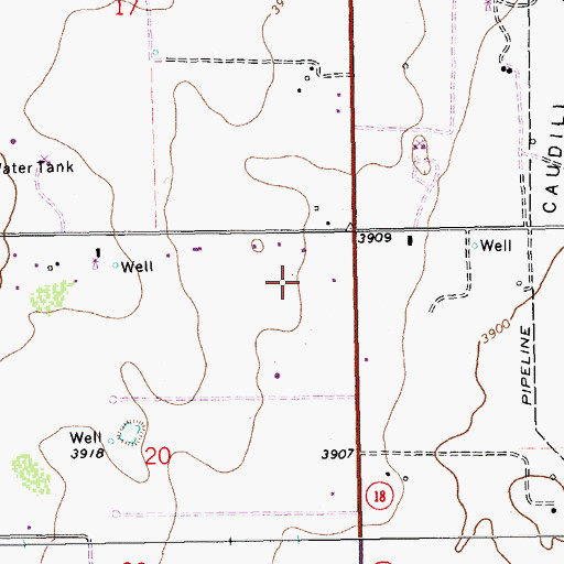 Topographic Map of 10126 Water Well, NM
