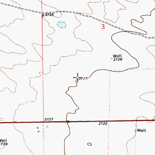 Topographic Map of 10195 Water Well, NM