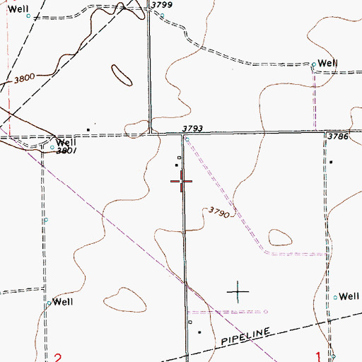 Topographic Map of 10185 Water Well, NM