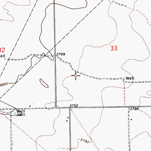 Topographic Map of 10152 Water Well, NM