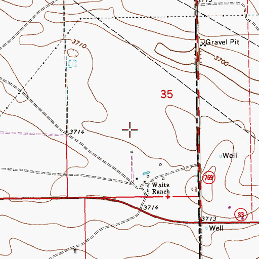Topographic Map of 10156 Water Well, NM
