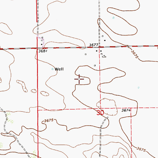 Topographic Map of 10196 Water Well, NM