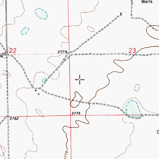 Topographic Map of 10193 Water Well, NM