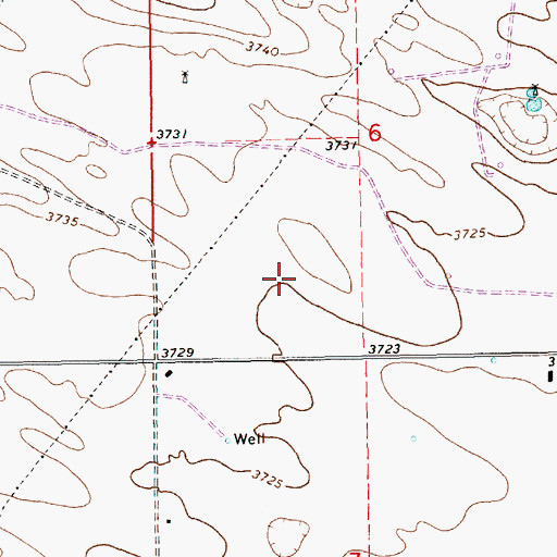 Topographic Map of 10227 Water Well, NM
