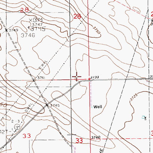 Topographic Map of 10221 Water Well, NM