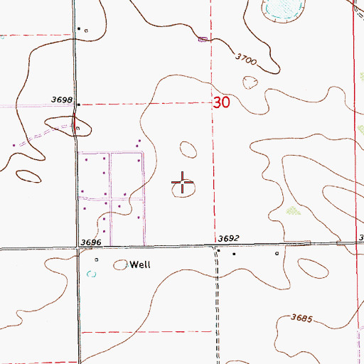 Topographic Map of 10234 Water Well, NM
