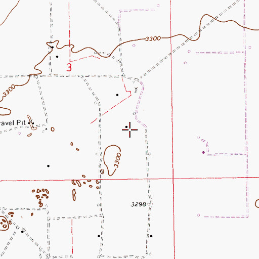 Topographic Map of 10525 Water Well, NM