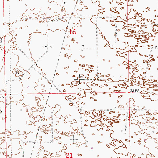 Topographic Map of 10536 Water Well, NM