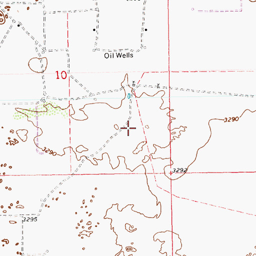 Topographic Map of 10533 Water Well, NM