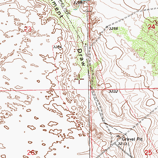 Topographic Map of 10540 Water Well, NM