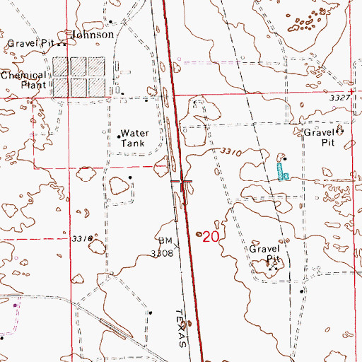 Topographic Map of 10537 Water Well, NM