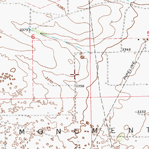 Topographic Map of 10532 Water Well, NM