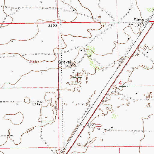 Topographic Map of 10526 Water Well, NM