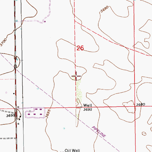 Topographic Map of 10204 Water Well, NM