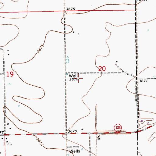 Topographic Map of 10205 Water Well, NM
