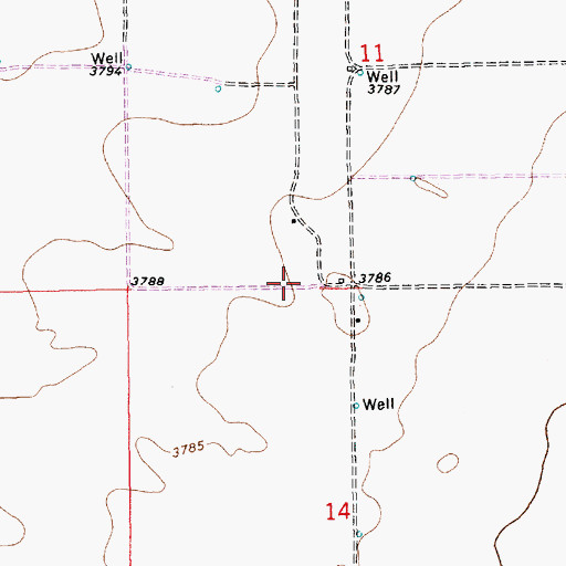 Topographic Map of 10189 Water Well, NM