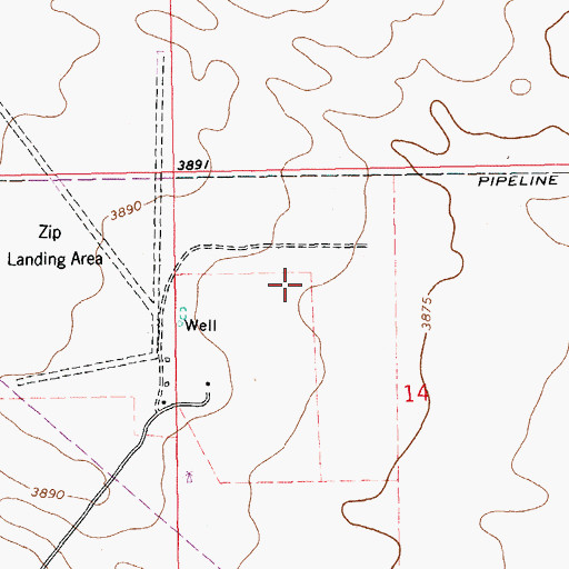 Topographic Map of 10123 Water Well, NM