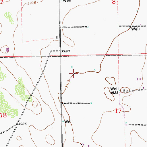 Topographic Map of 10124 Water Well, NM