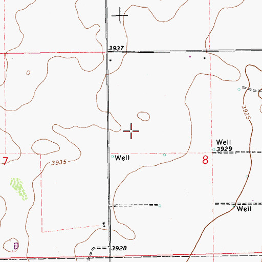 Topographic Map of 10121 Water Well, NM