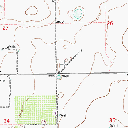 Topographic Map of 10078 Water Well, NM