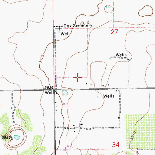 Topographic Map of 10077 Water Well, NM