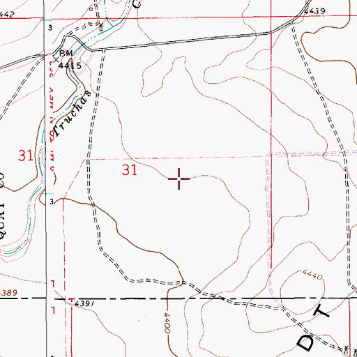 Topographic Map of 10546 Water Well, NM