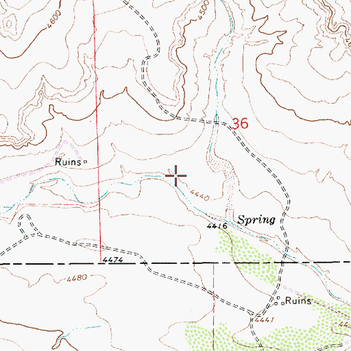 Topographic Map of 10463 Water Well, NM