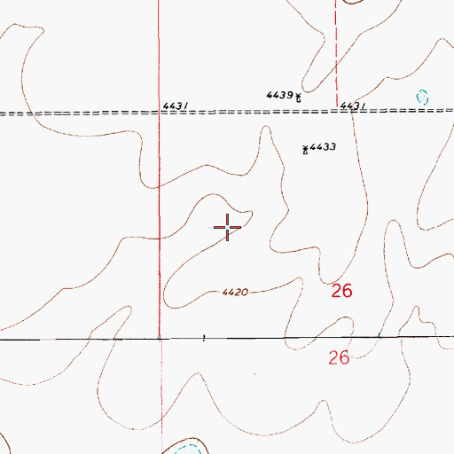 Topographic Map of 10622 Water Well, NM