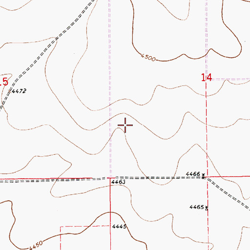 Topographic Map of 10611 Water Well, NM