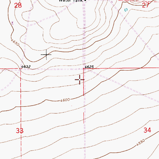 Topographic Map of 10596 Water Well, NM