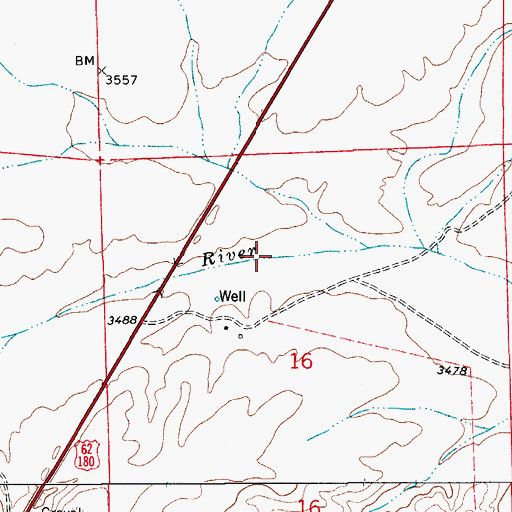 Topographic Map of 10312 Water Well, NM