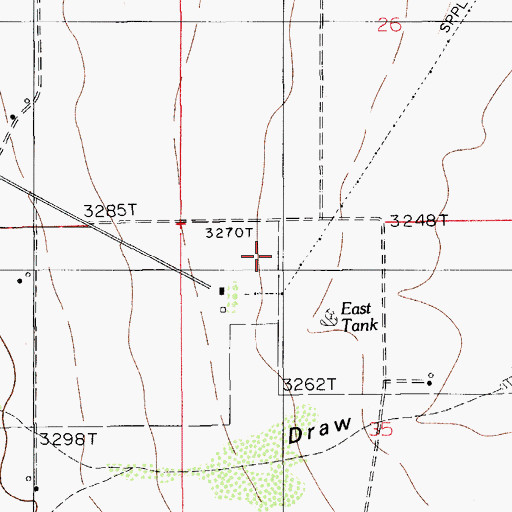 Topographic Map of 10268 Water Well, NM