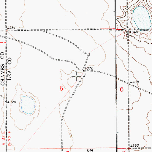 Topographic Map of 10031 Water Well, NM
