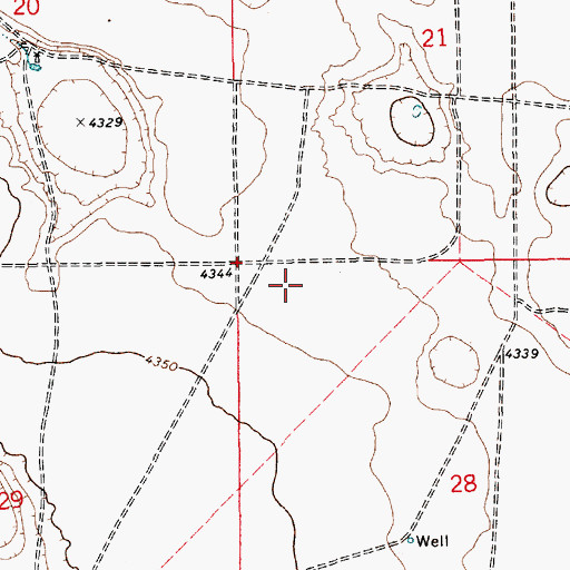 Topographic Map of 10938 Water Well, NM