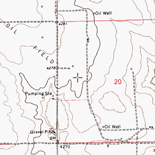 Topographic Map of 10950 Water Well, NM