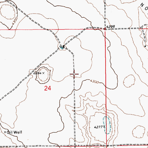 Topographic Map of 10940 Water Well, NM